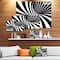 Designart - Black and White Spiral - Abstract Canvas Art Print